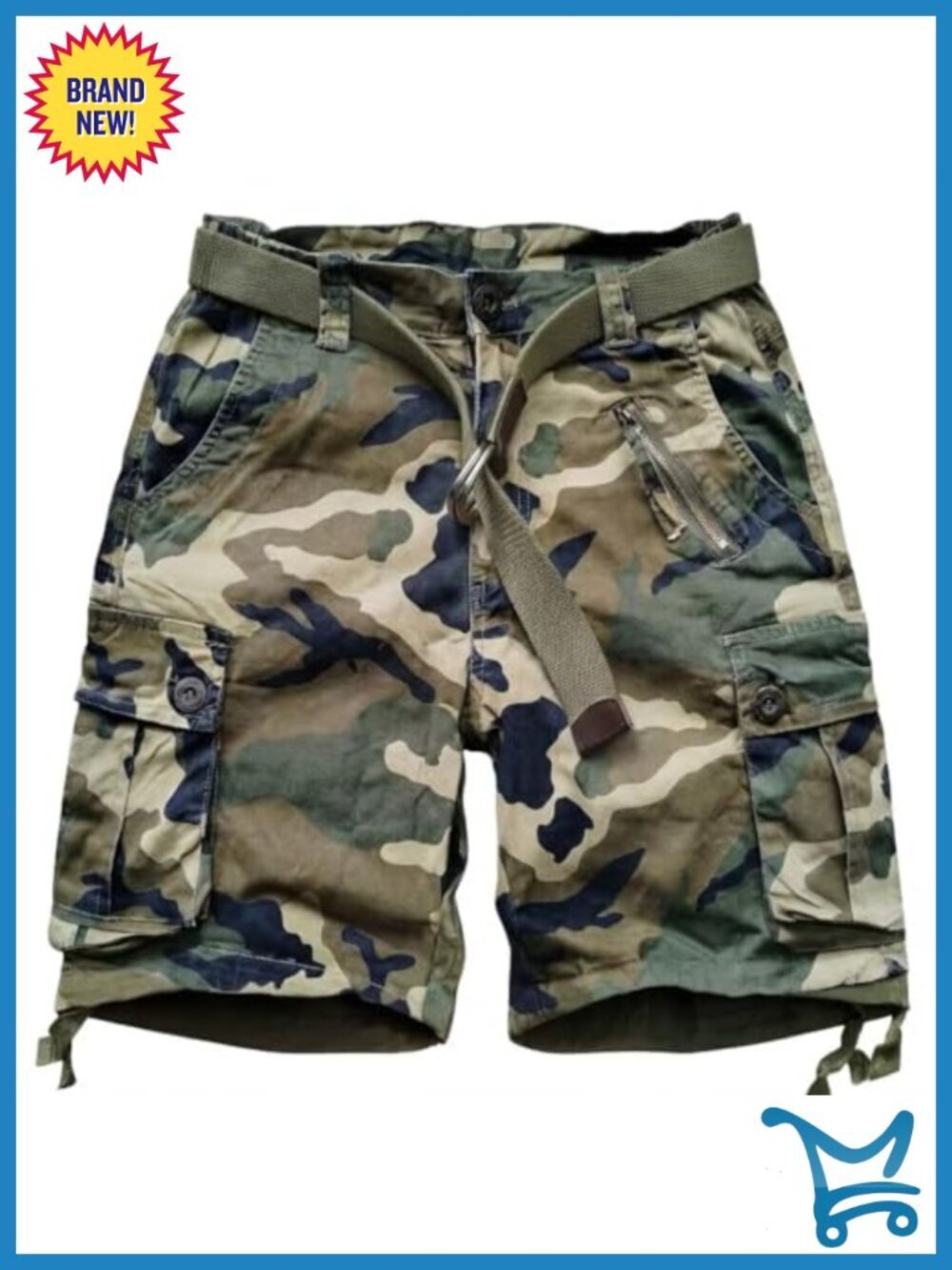 7" Inseam Cargo Shorts for Women with Zipper Pocket, Quick Dry